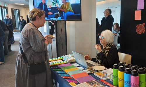 Sector Services Manager Ruth Peterson (right) at ITENZ 